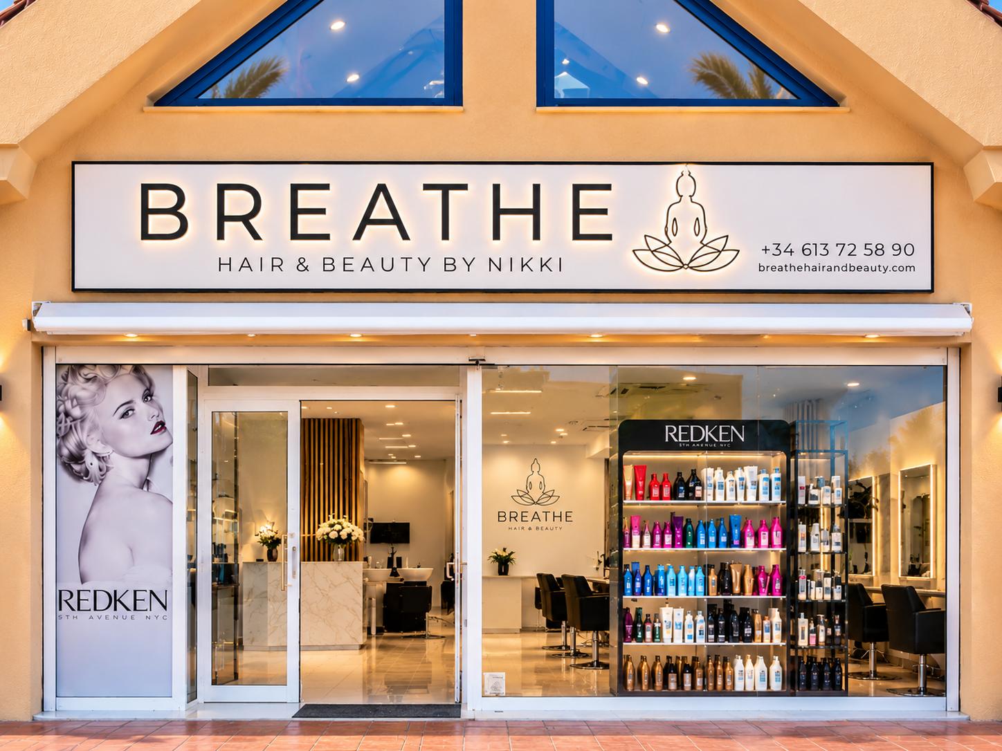 Breathe Hair & Beauty salon exterior shopfront