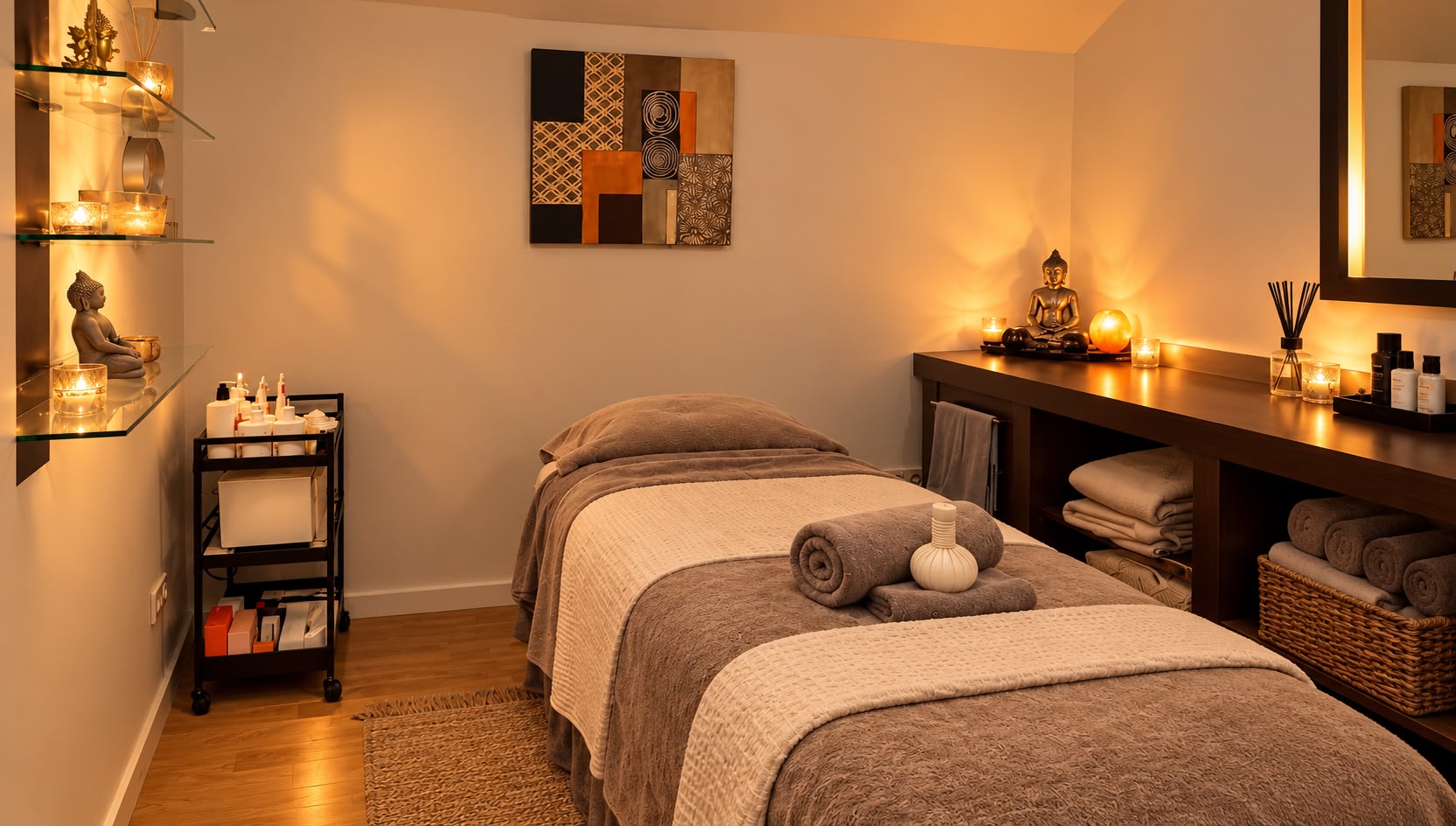 Breathe Hair & Beauty treatment room massage